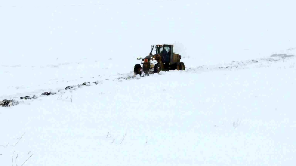 Kars\'ta 47 köy yolu tipi ve kar yağışı nedeniyle ulaşıma kapandı