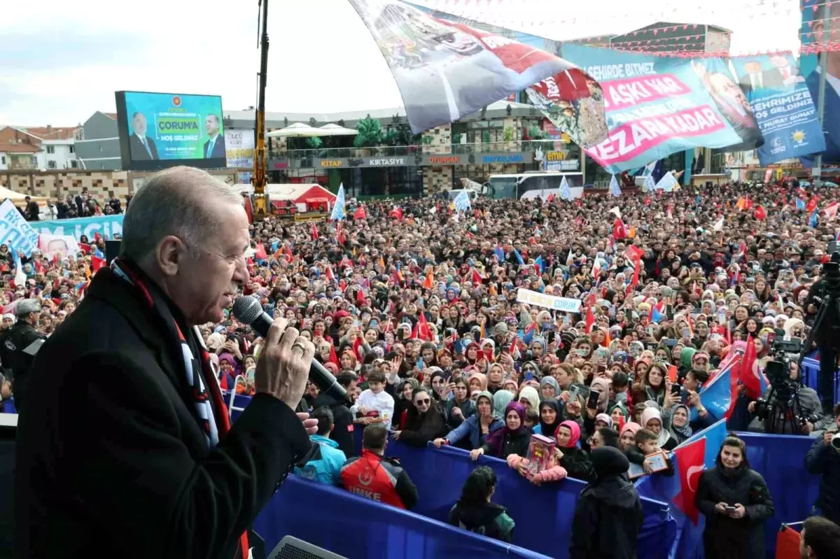 Cumhurbaşkanı Erdoğan Çorum\'da konuştu: Ramazan Bayramı ikramiyesi hesaplara gelecek hafta yatıyor