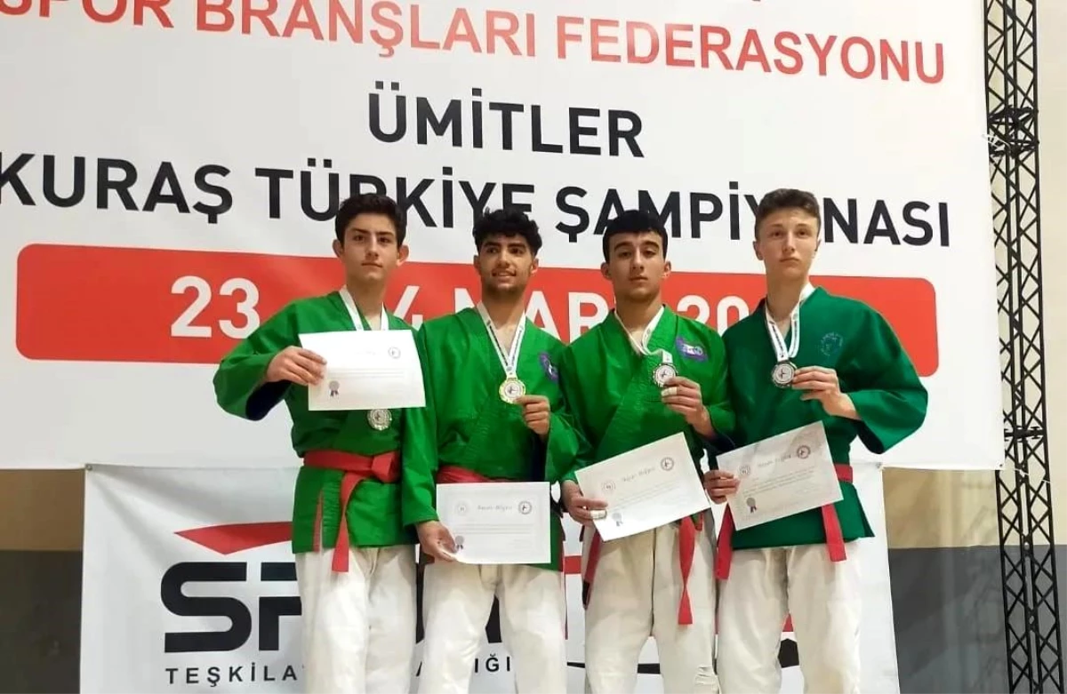 Kütahyalı judocular Türkiye Gelişmekte Olan Spor Branşları Ümitler Kuraş Şampiyonası\'nda 4 madalya kazandı