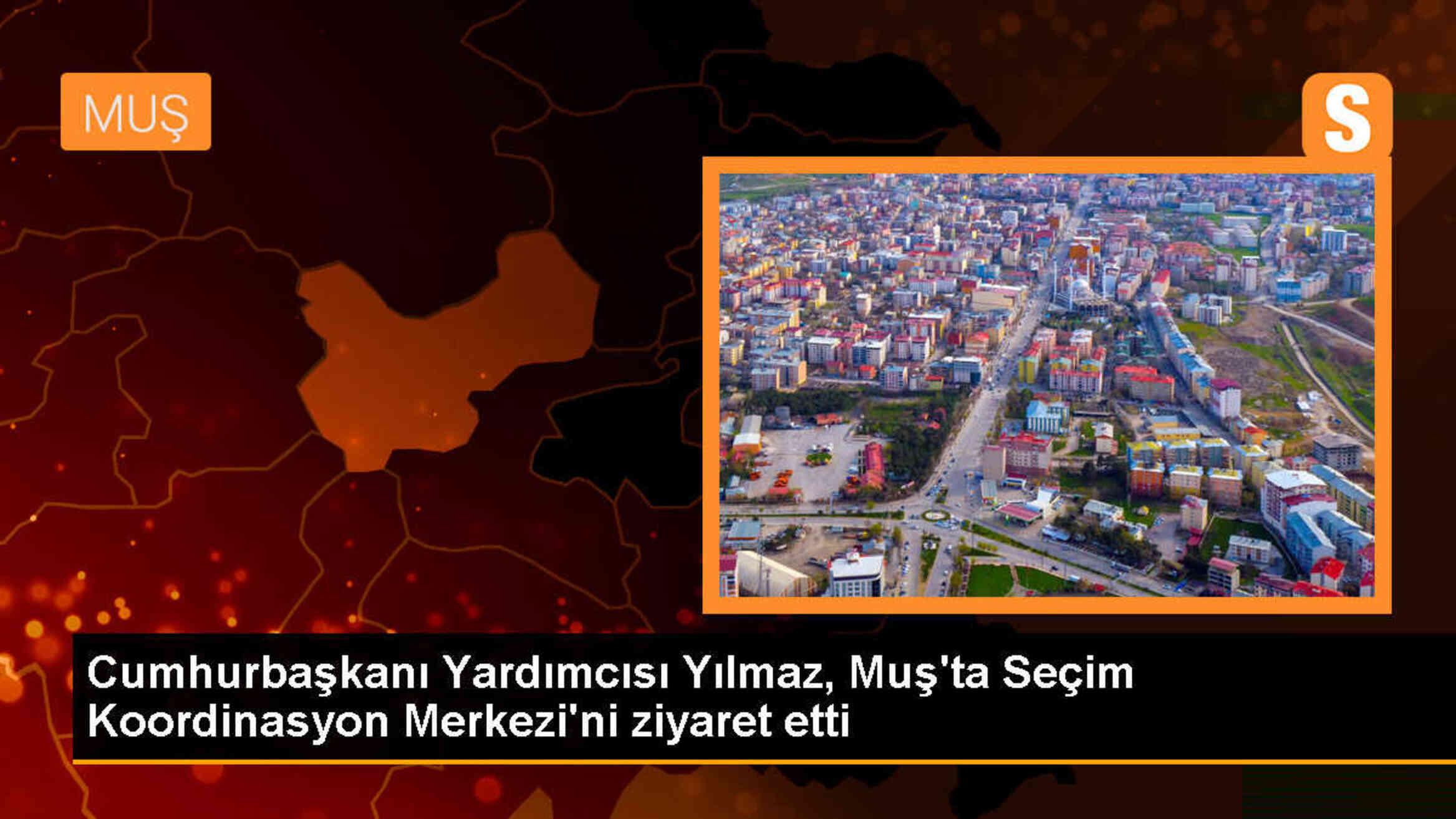 Cumhurbaşkanı Yardımcısı Cevdet Yılmaz Hasköy\'de Seçim Koordinasyon Merkezi\'ni ziyaret etti