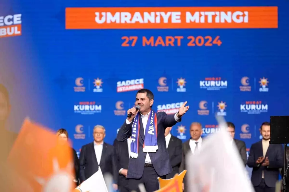 AK Parti İBB Başkan Adayı Murat Kurum Ümraniye\'de Miting Yaptı