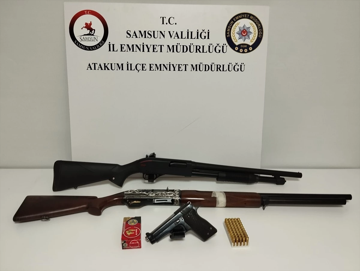 Samsun\'da evinde silah ele geçirilen şüpheli gözaltına alındı