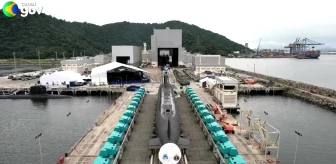Brezilya, Fransa ile ortaklaşa inşa ettiği üçüncü denizaltıyı denize indirdi