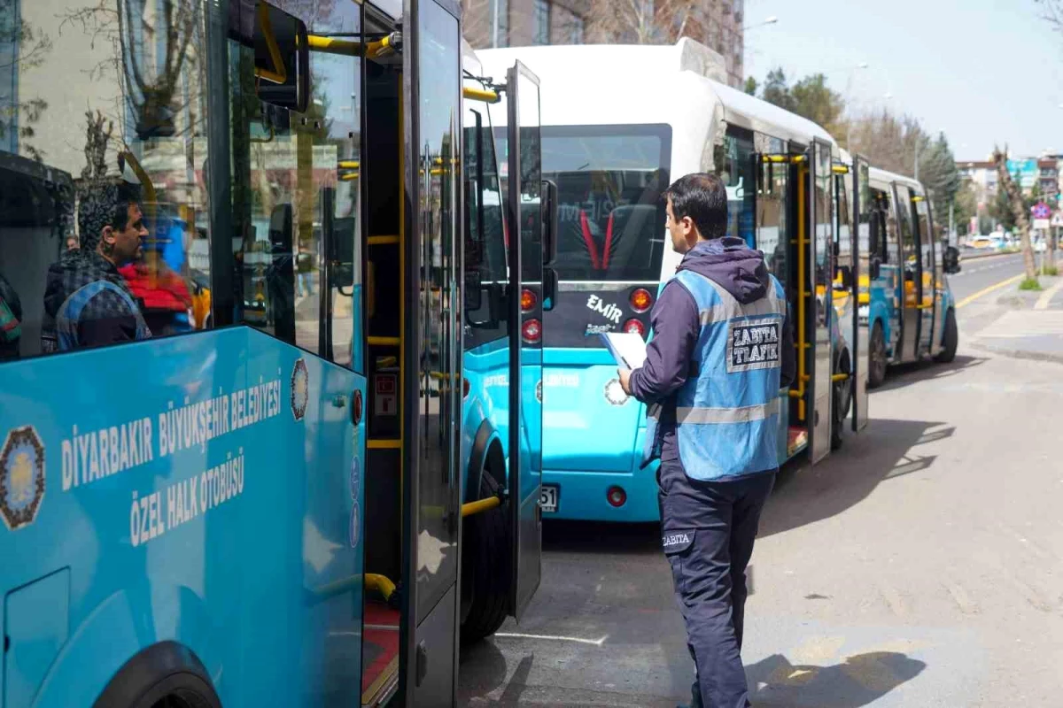 Diyarbakır Büyükşehir Belediyesi Toplu Taşıma Araçlarına Denetim Gerçekleştirdi