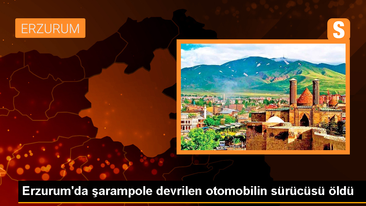 Erzurum\'un İspir ilçesinde şarampole devrilen otomobilin sürücüsü hayatını kaybetti