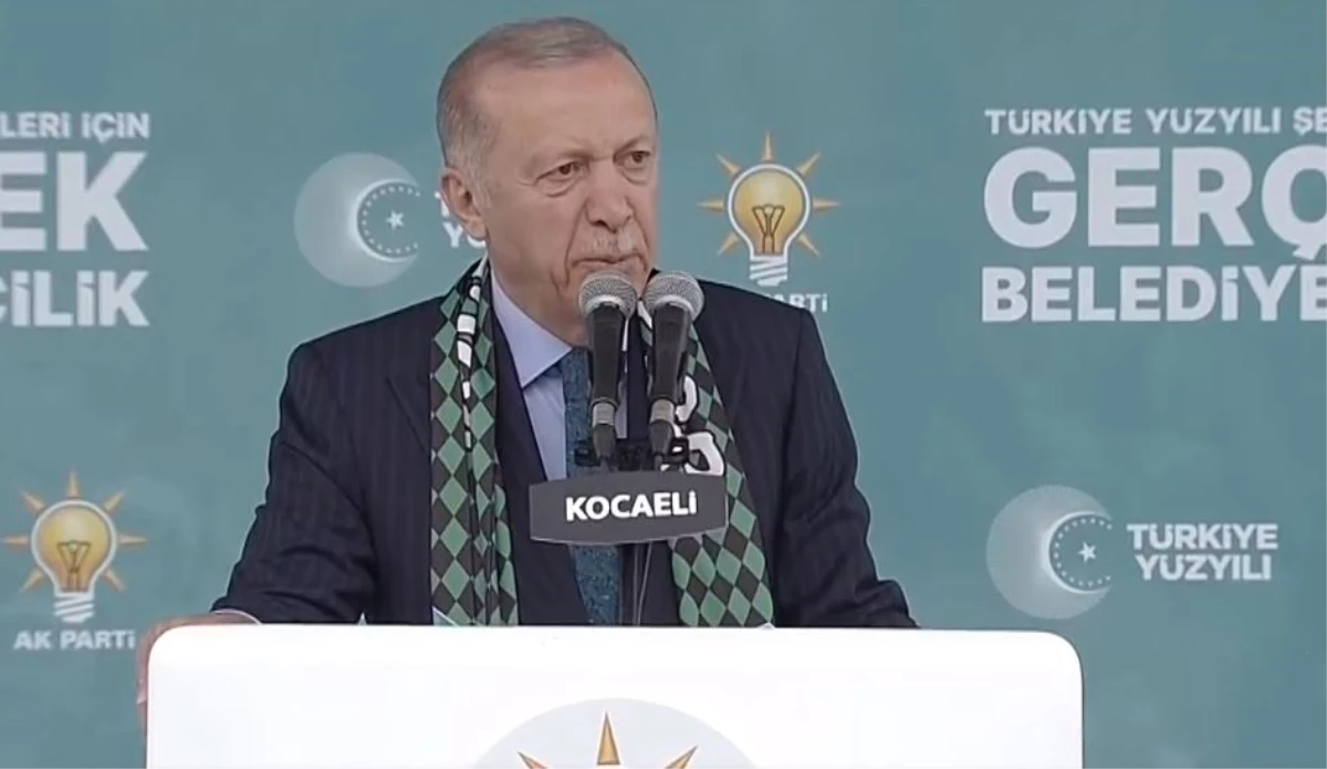 Cumhurbaşkanı Erdoğan, Kocaeli\'de atılan slogan karşısında şaşkınlık yaşadı