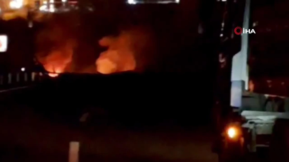 Bursa\'da kontrolden çıkarak devrilen azot yüklü tanker patladı: 1 ölü