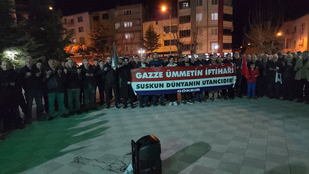 Suluova\'da İsrail\'in Gazze\'ye yönelik saldırıları protesto edildi