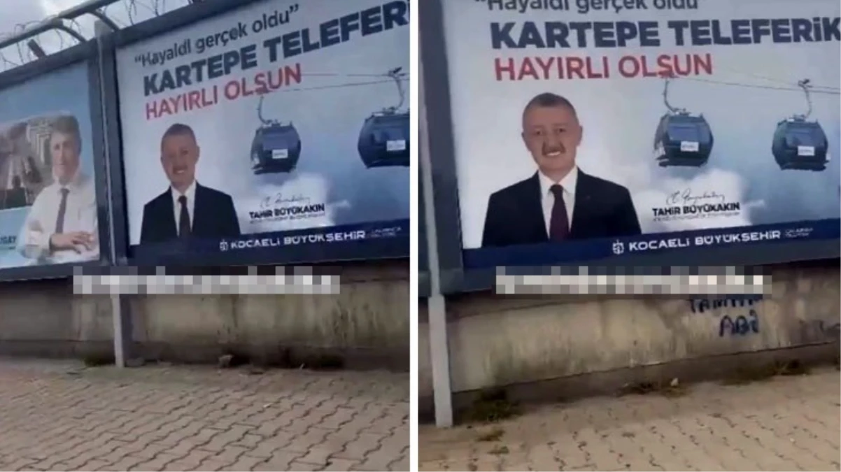 Kocaeli Büyükşehir Belediye Başkan Adayı Tahir Büyükakın\'ın afişleri İzmir\'e asıldı