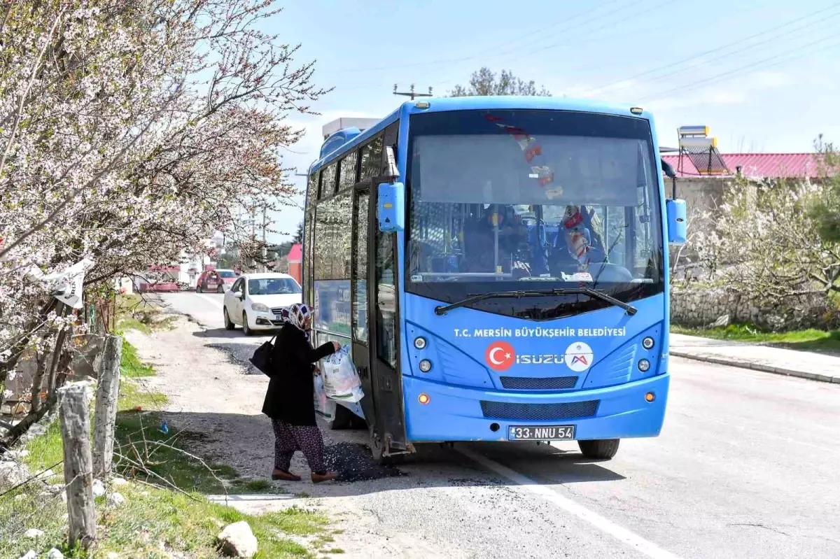 Mersin Büyükşehir Belediyesi, Gülnar\'da yeni otobüs hattını hizmete sundu