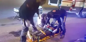 Polis aracıyla çarpışan motosiklet sürücüsü yaralandı