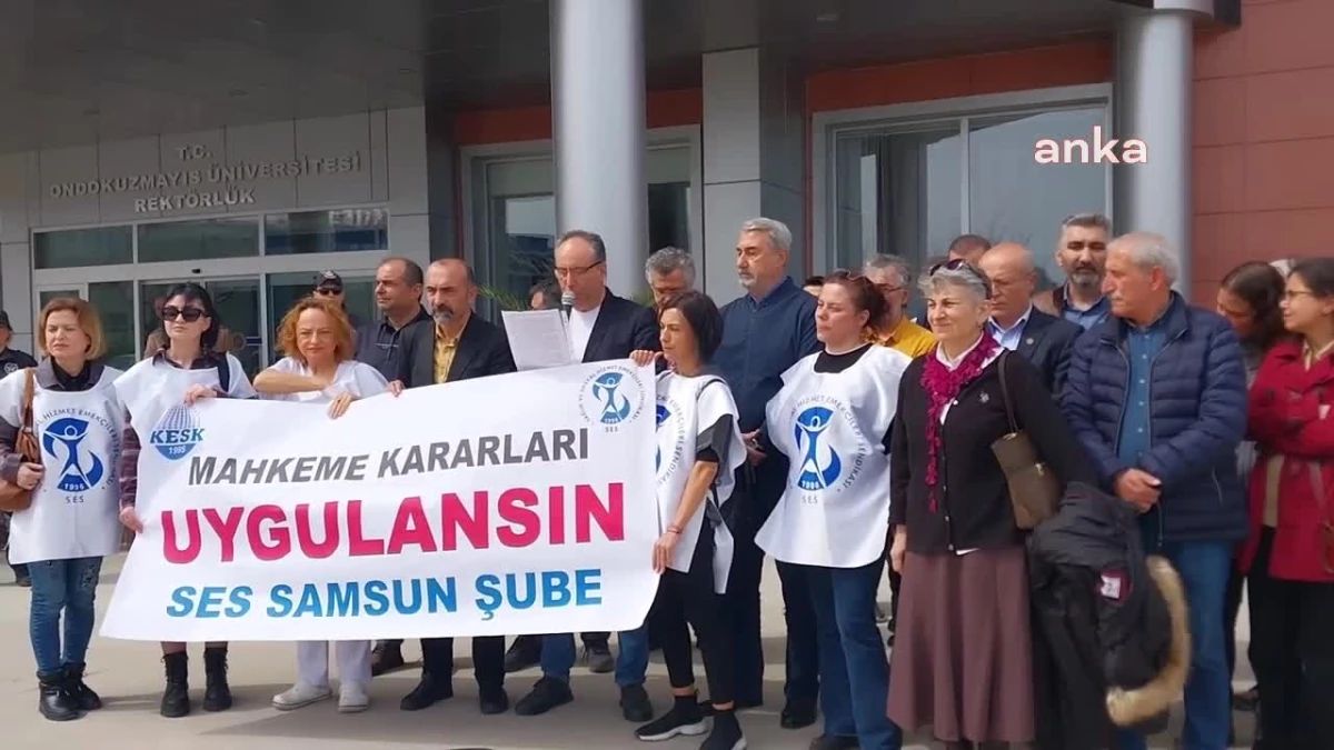 SES Samsun Şubesi, Barış Bildirgesi imzacısı olan akademisyenin göreve iade edilmemesine tepki gösterdi