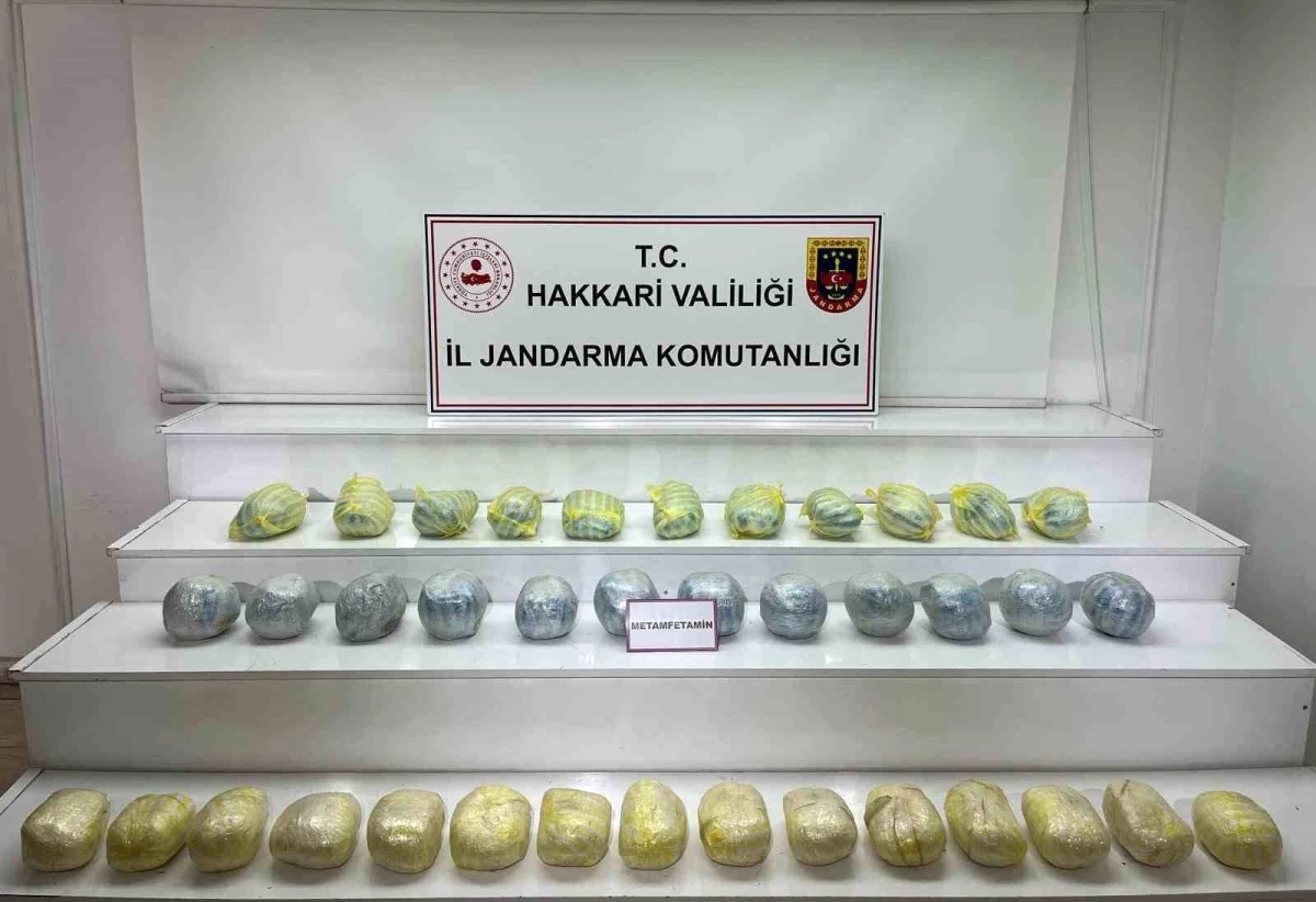 Hakkari\'de Büyük Uyuşturucu Operasyonu: 245 Kilo Metamfetamin Ele Geçirildi