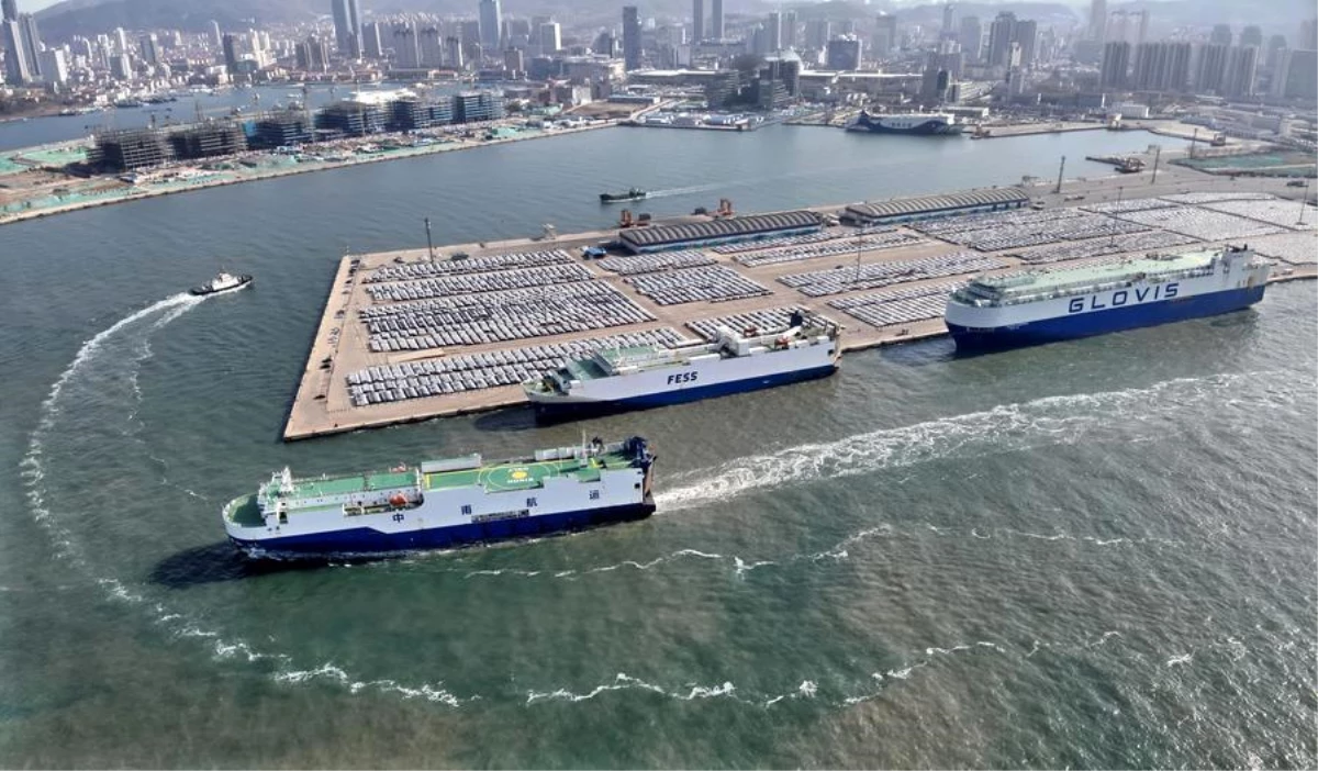 Çin\'deki Yantai Limanı, Ticari Araçlar İçin Lojistik Merkezine Dönüşüyor