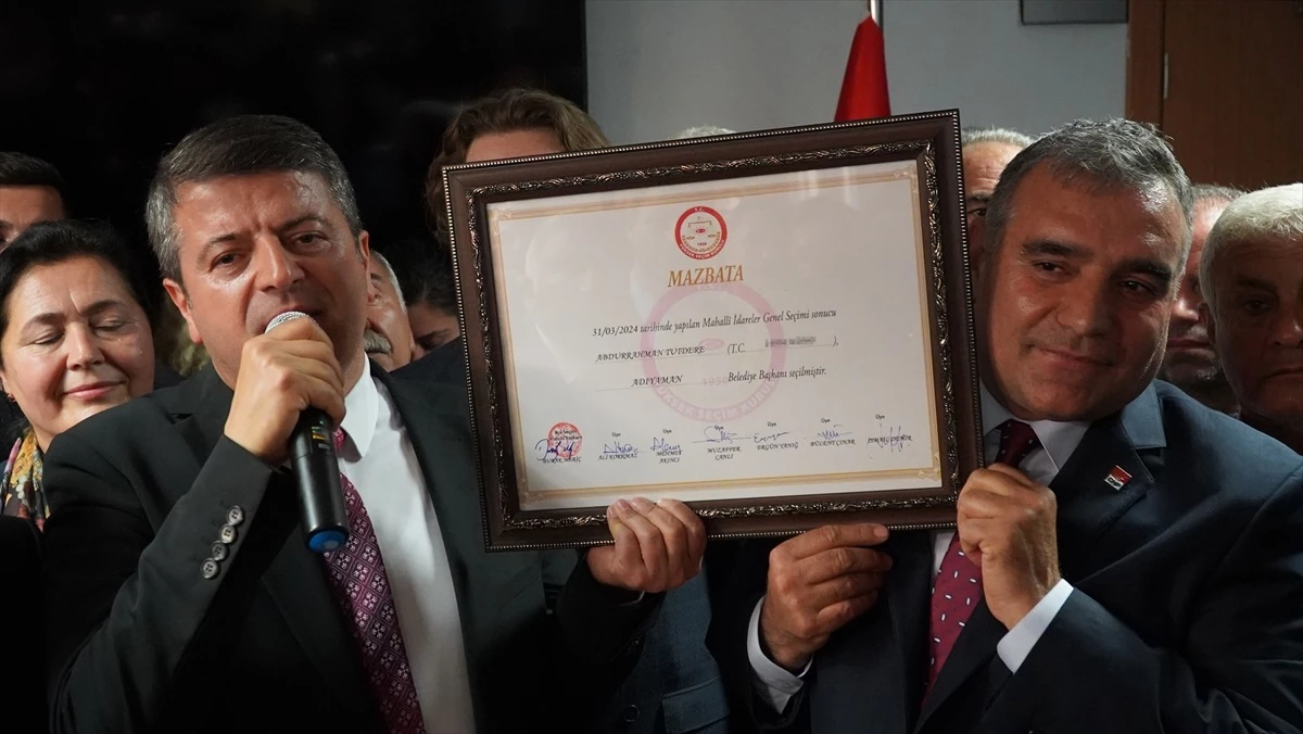 CHP\'li Tutdere Adıyaman Belediye Başkanı oldu