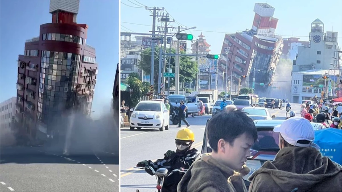 Tayvan\'da 7.4 büyüklüğünde deprem! Çok sayıda bina yıkıldı, tsunami uyarısı geldi