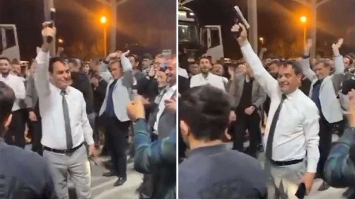 Isparta\'da belediye başkanından silahlı seçim kutlaması
