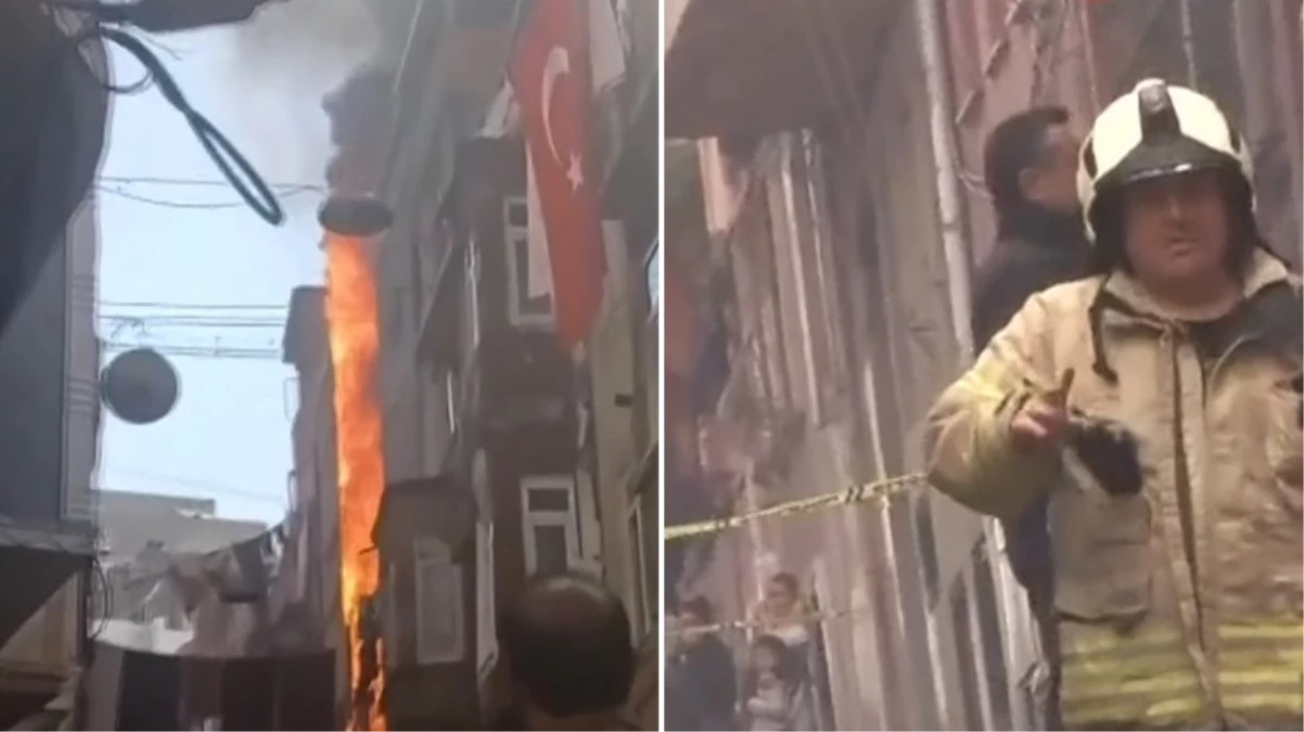 Beyoğlu\'nda korkutan yangın! 11 kişi tahliye edildi