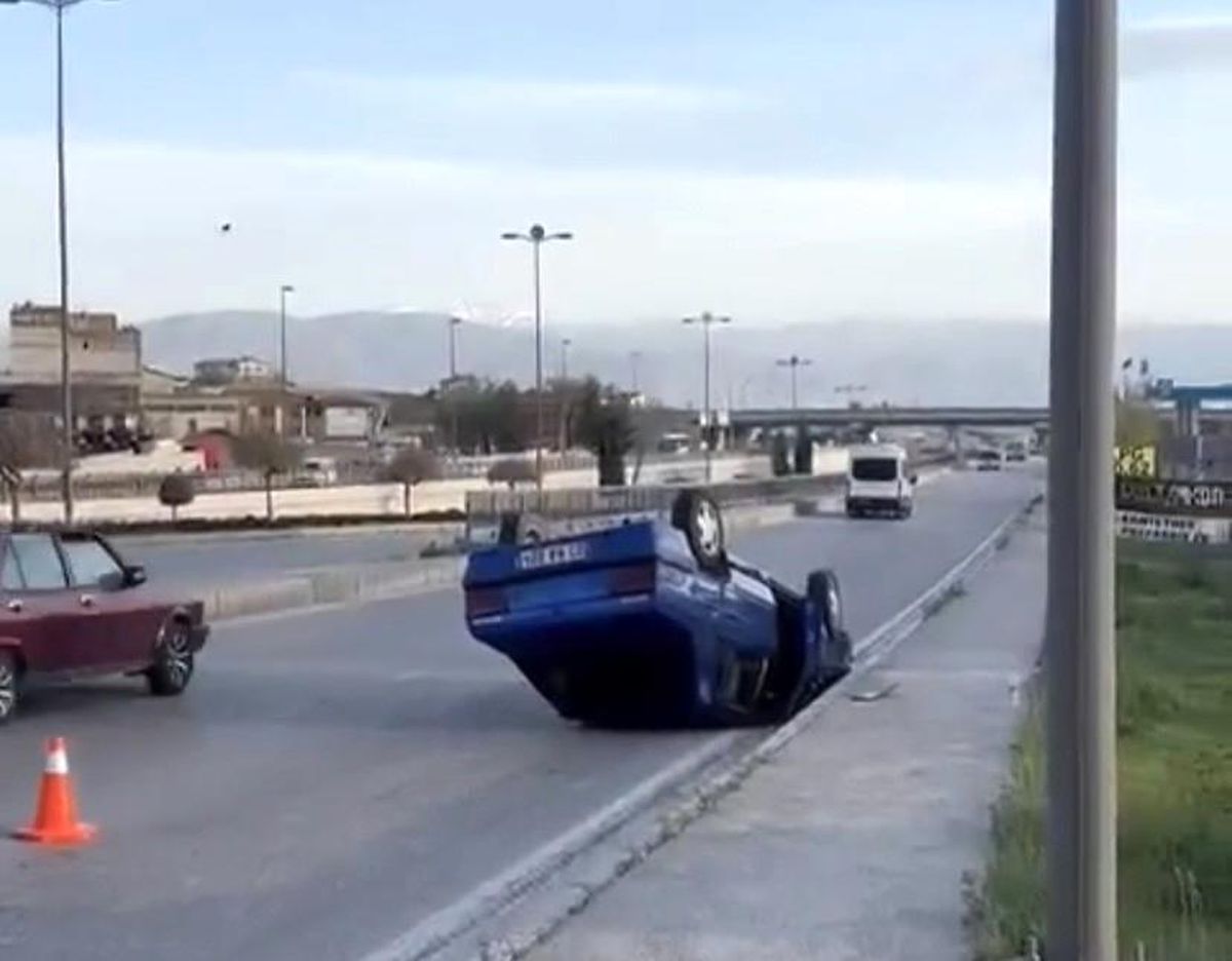 Elazığ\'da Otomobil Takla Attı: 1 Yaralı