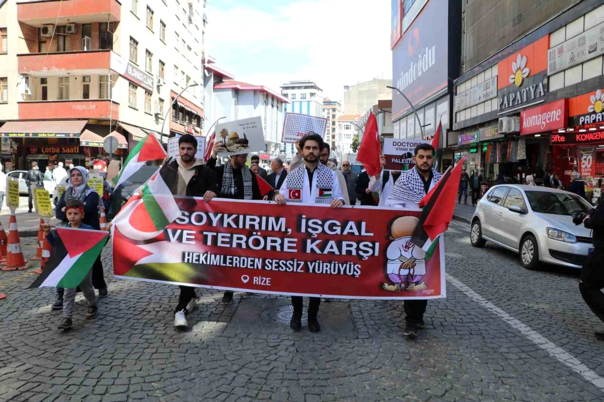 Rize\'de İsrail\'in Gazze\'ye yönelik saldırıları protesto edildi