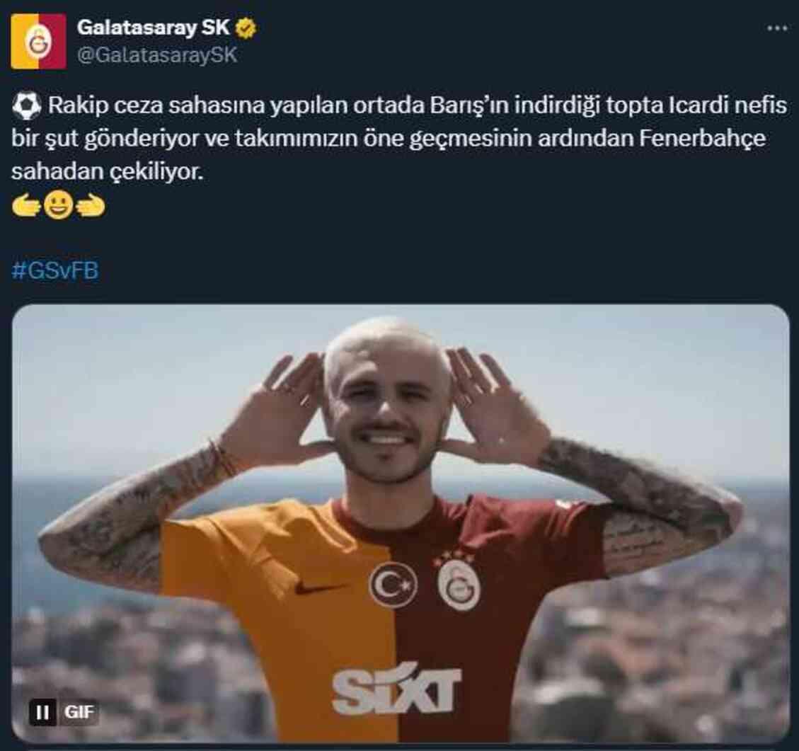 Admin yine formunda! Galatasaray'dan maç sonrası Fenerbahçe'yi çıldırtacak paylaşımlar Admin yine formunda! Galatasaray'dan maç sonrası Fenerbahçe'yi çıldırtacak paylaşımlar