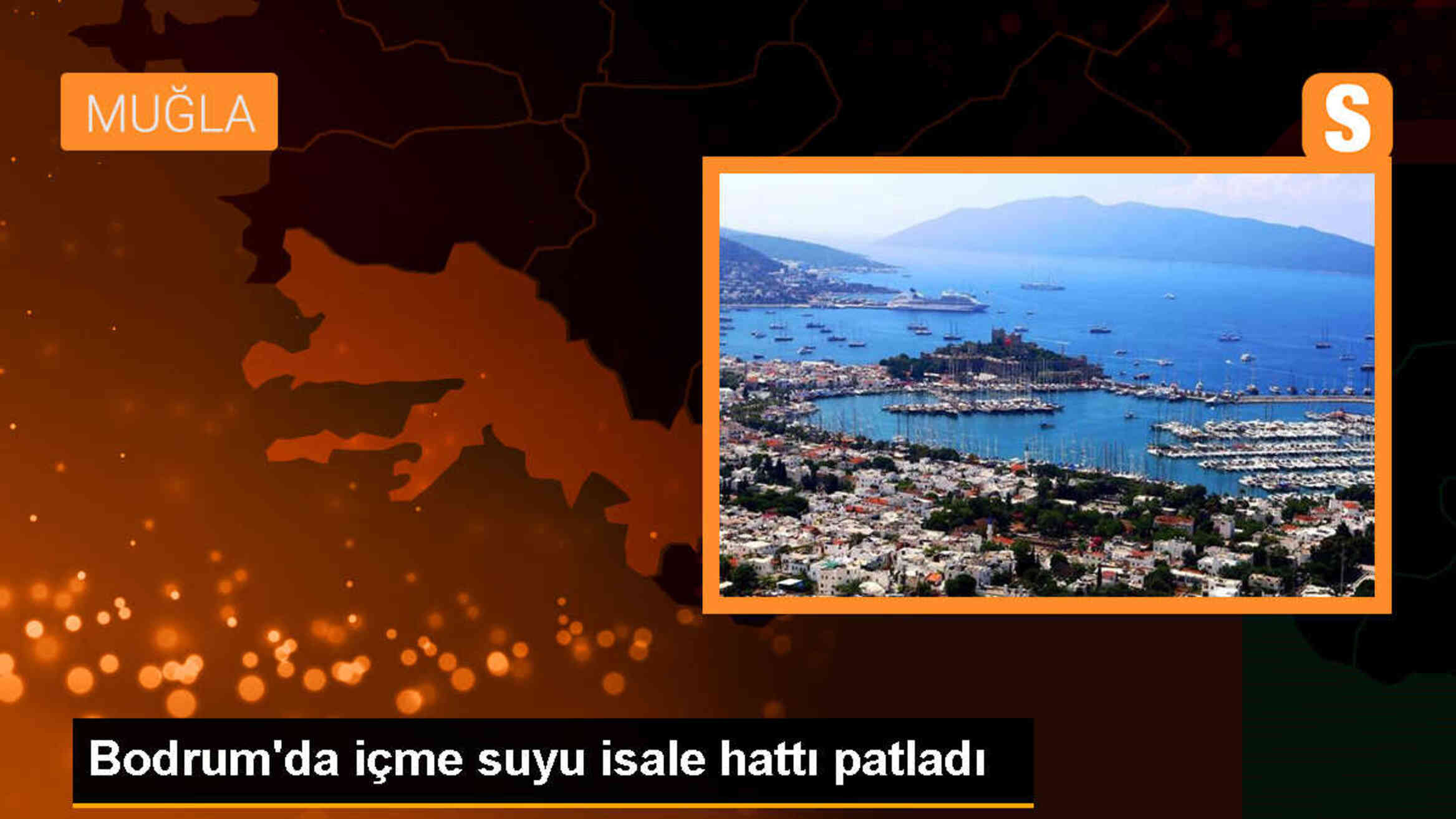 Bodrum\'da İçme Suyu Hattında Patlama: Tonlarca Su Çevreye Boşaldı