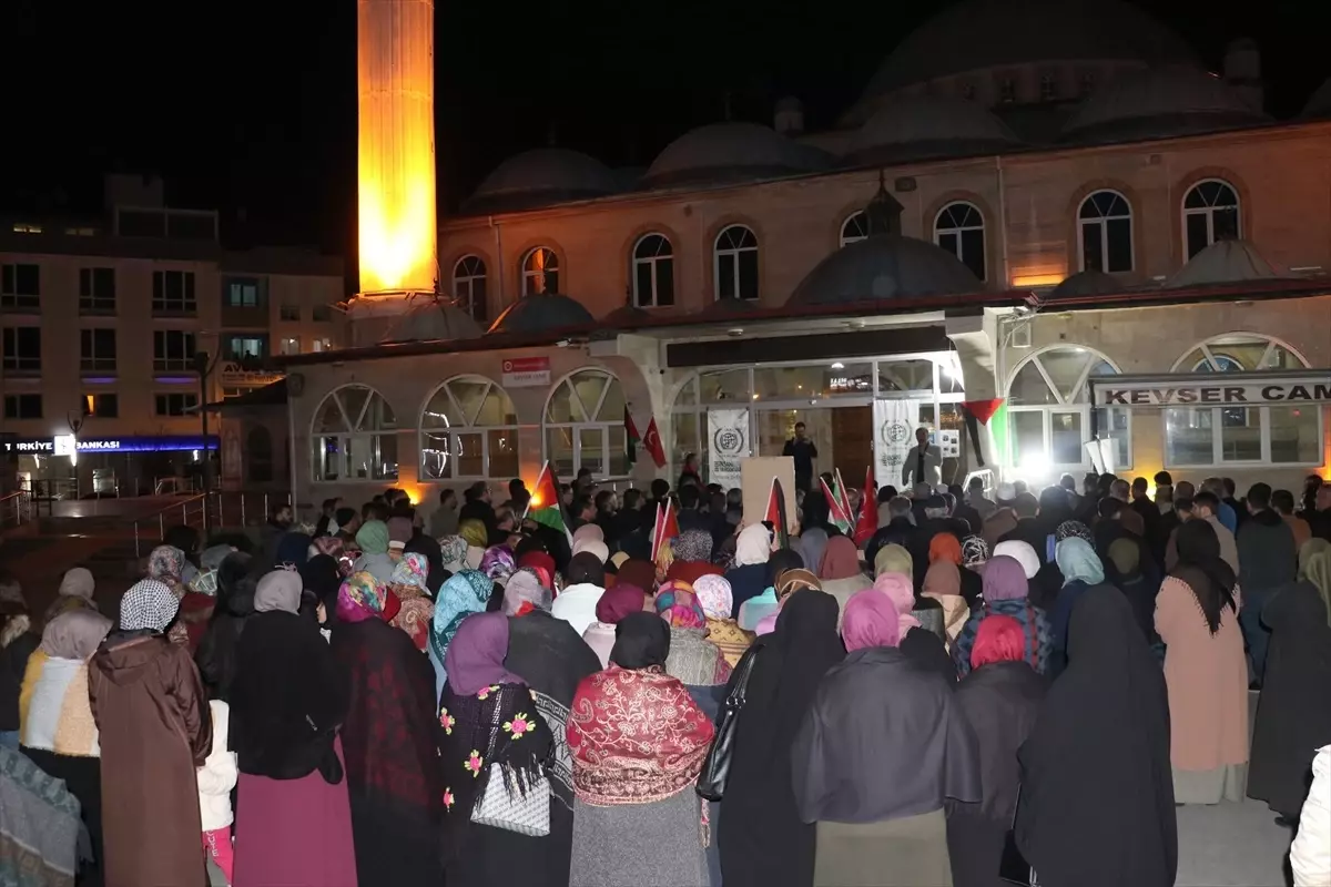 Samsun\'un Havza ilçesinde İsrail\'in Gazze saldırıları protesto edildi