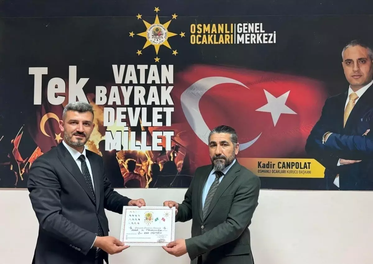 Osmanlı Ocakları Adana İl Başkanlığı\'na yeni başkan atandı