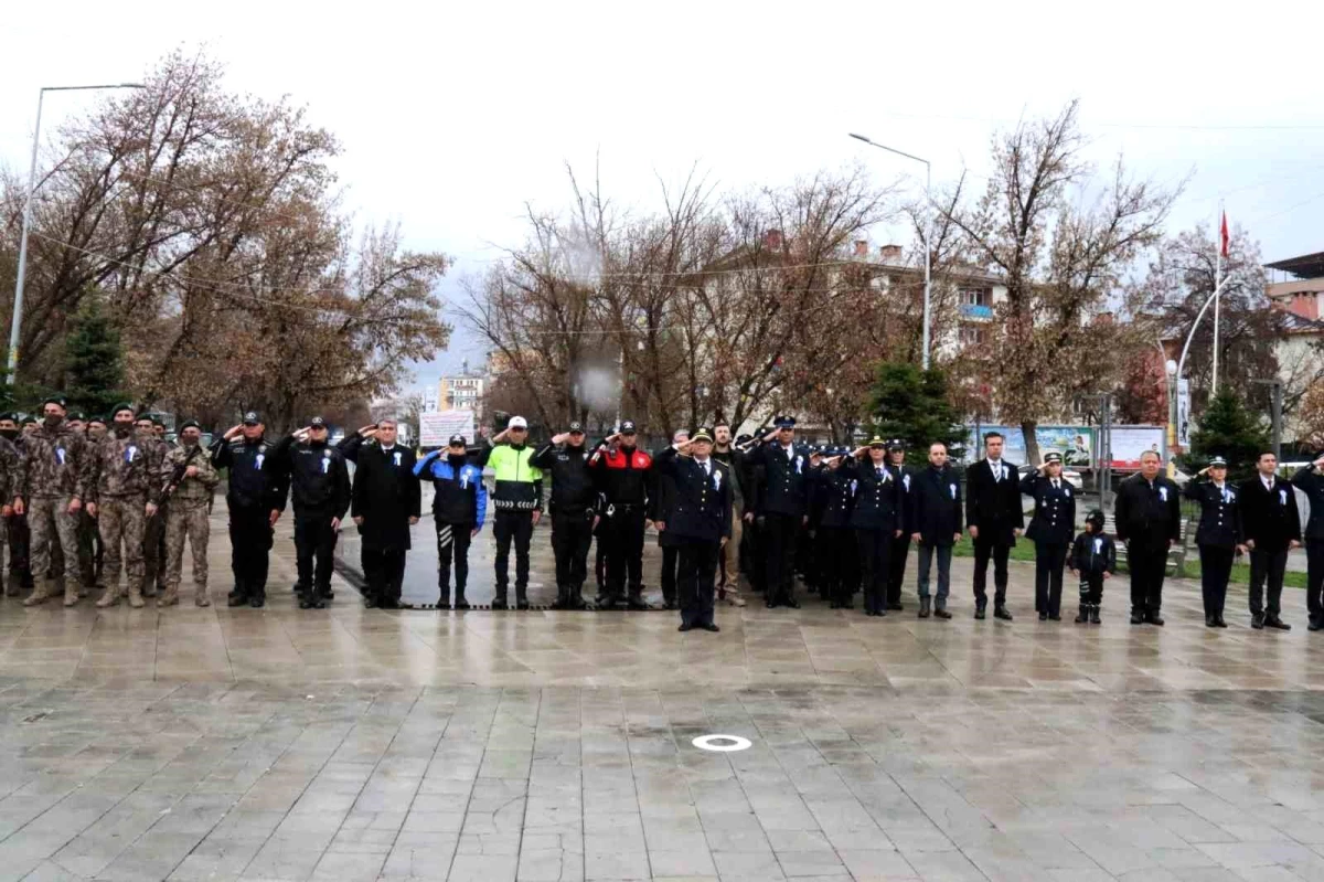 Ağrı\'da Türk Polis Teşkilatı\'nın 179. kuruluş yıl dönümü için çelenk sunma töreni düzenlendi