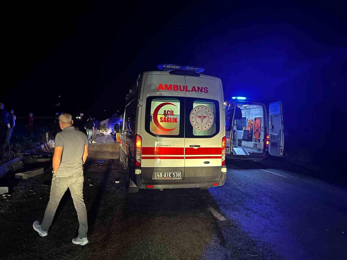 Muğla\'da iki otomobil çarpıştı: Yedi kişi yaralandı