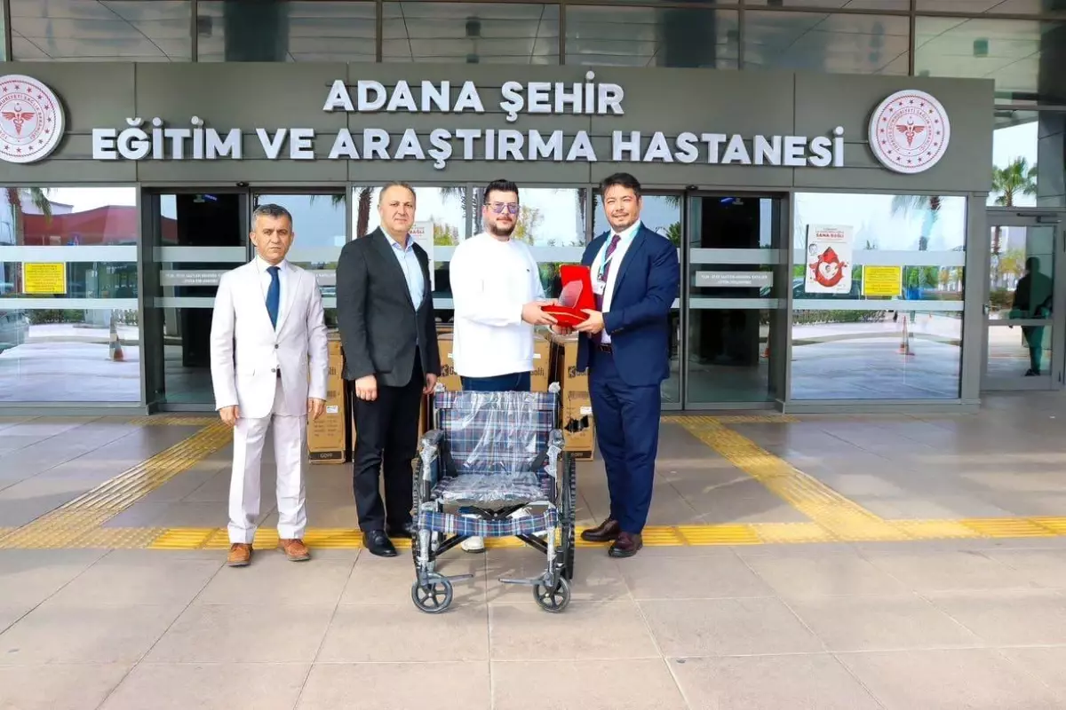 Adana Şehir Eğitim ve Araştırma Hastanesi\'ne 100 Tekerlekli Sandalye Bağışlandı