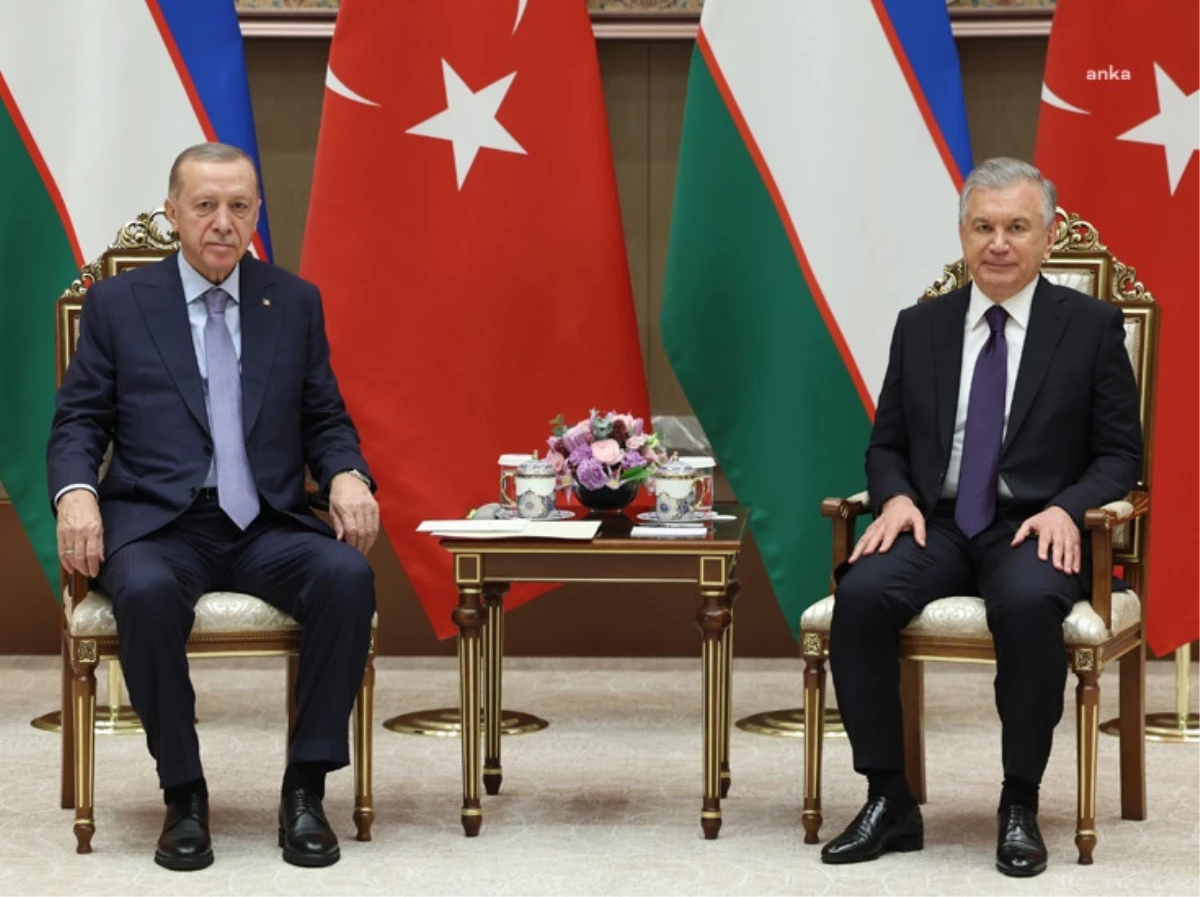 Cumhurbaşkanı Erdoğan, Özbekistan Cumhurbaşkanı Mirziyoyev ile görüştü