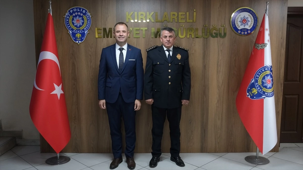 Kırklareli Belediye Başkanı Derya Bulut, Emniyet Müdürü Sinan Çamuroğlu\'nu ziyaret etti