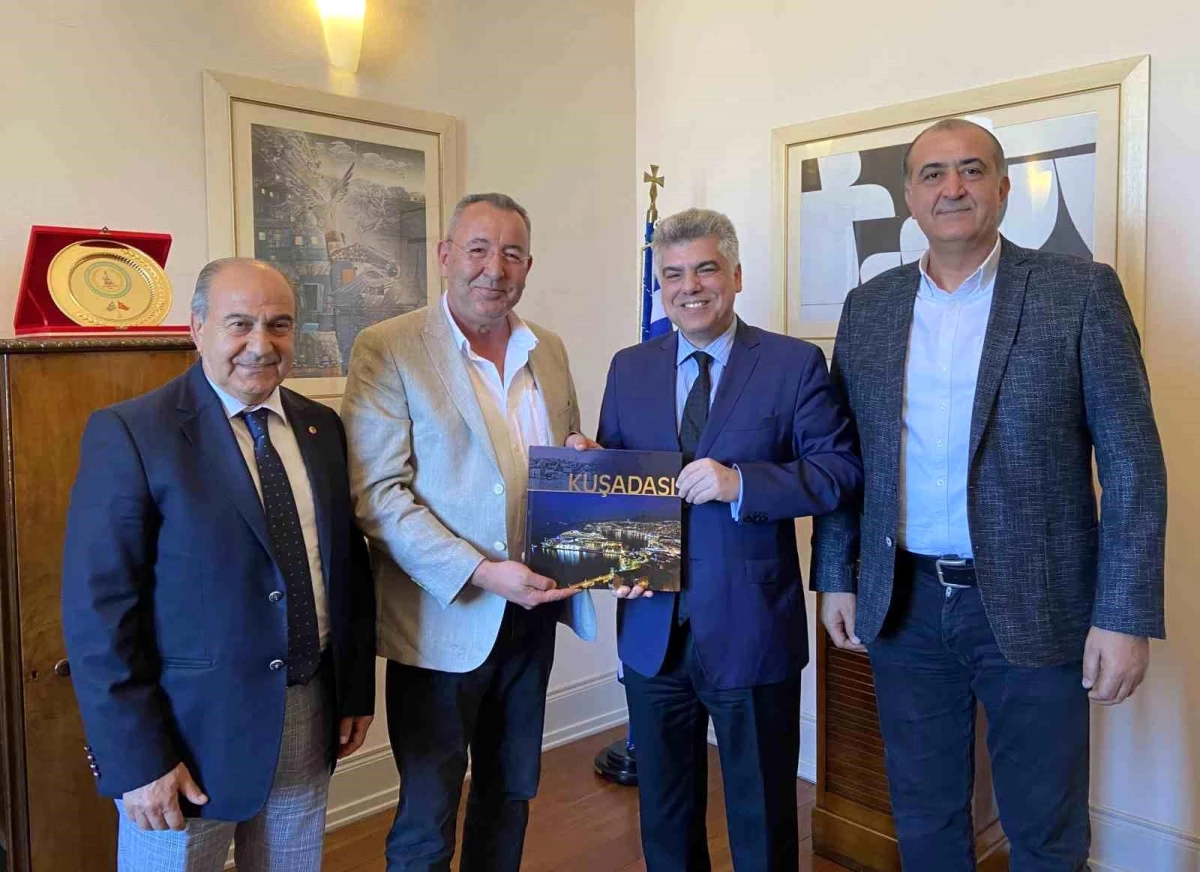 Kuşadası Ticaret Odası Yönetimi Yunanistan İzmir Başkonsolosu\'nu ziyaret etti