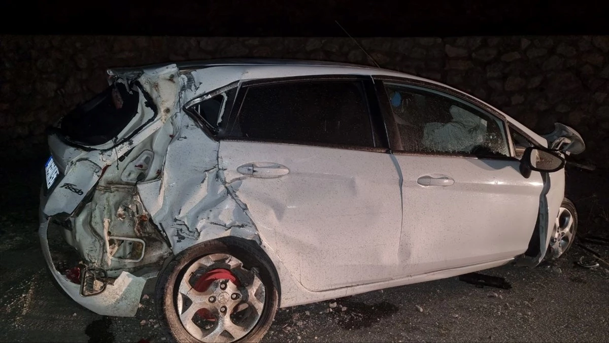 Çorum Alaca\'da sahipsiz köpeğe ve park halindeki araca çarpan otomobilin sürücüsü yaralandı