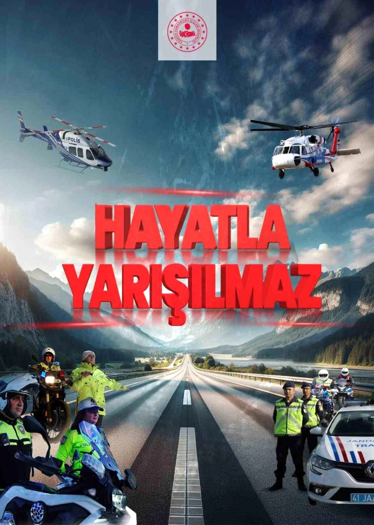 Eskişehir\'de trafik güvenliği için \'Hayatla Yarışılmaz\' afişleri asıldı