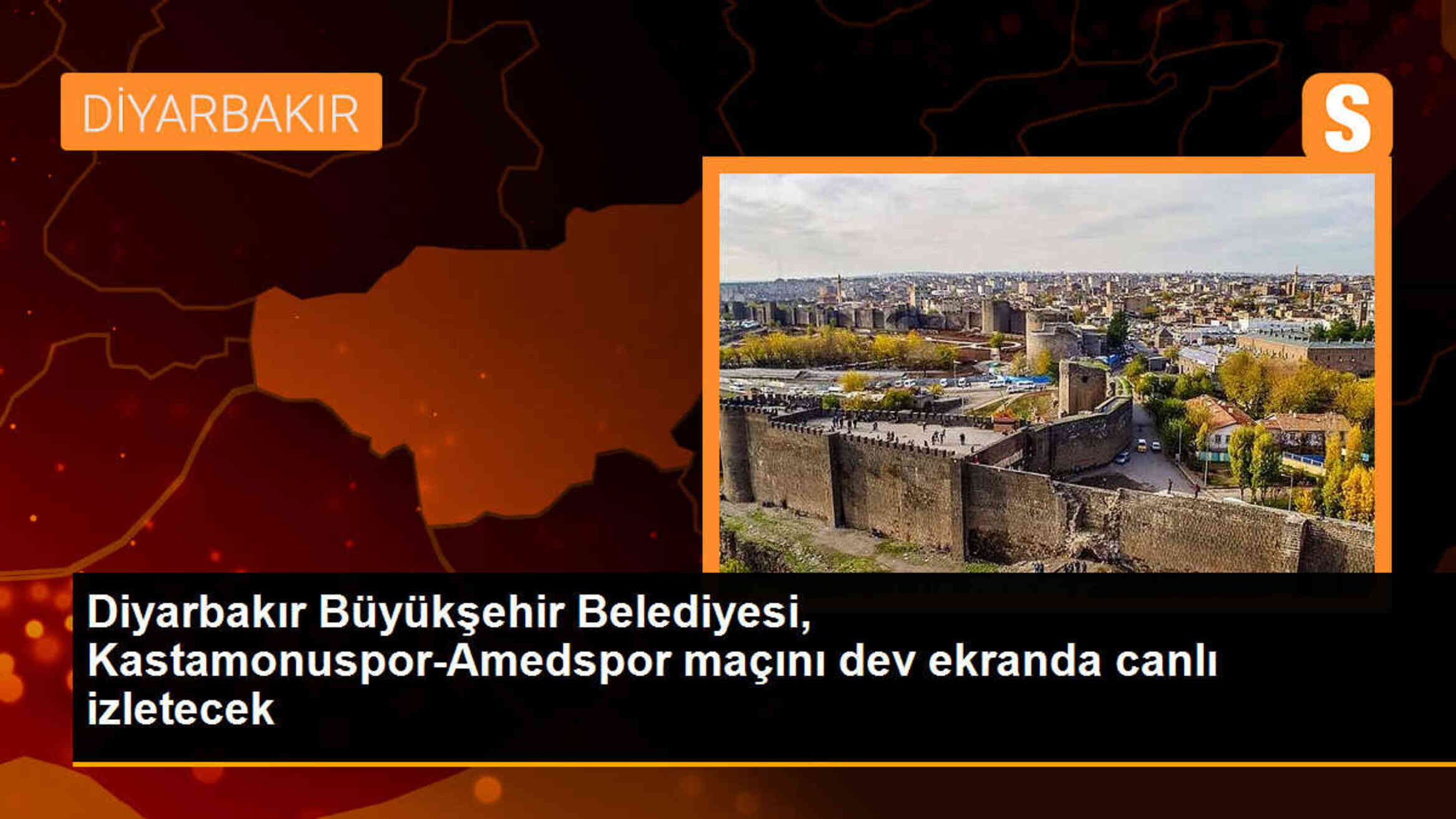 Diyarbakır Büyükşehir Belediyesi, Kastamonuspor-Amedspor maçını dev ekranda canlı izletecek