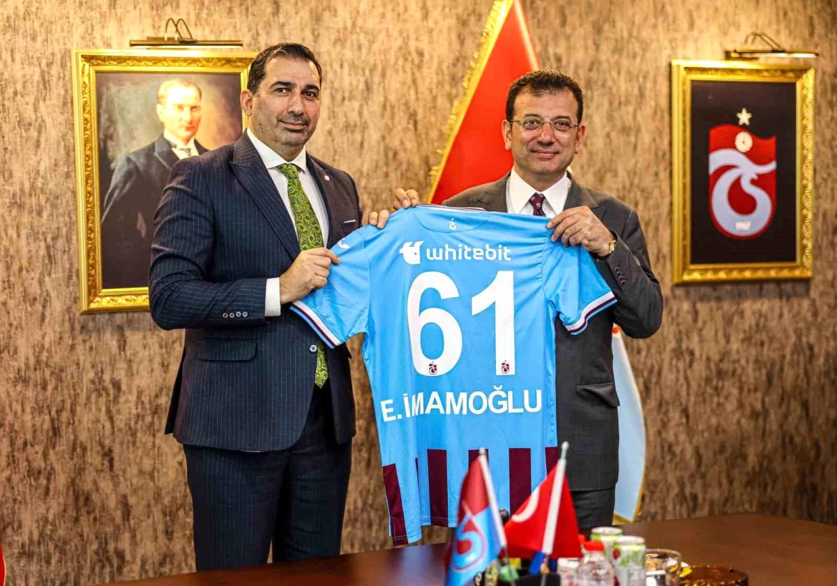 İstanbul Büyükşehir Belediye Başkanı Ekrem İmamoğlu, Trabzonspor\'u ziyaret etti
