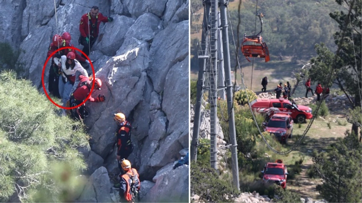 Antalya\'da teleferik kazası! Mahsur kalan 155 kişi kurtarıldı, 13 kişi için tahliye çalışması sürüyor