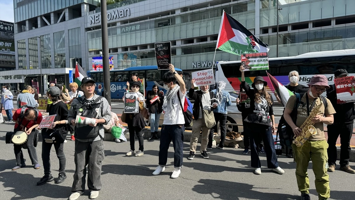 Tokyo\'da Filistin için ses ver gösterisi düzenlendi