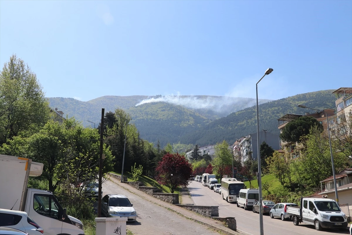 Bursa\'da Uludağ\'ın eteklerinde çıkan orman yangınına müdahale ediliyor