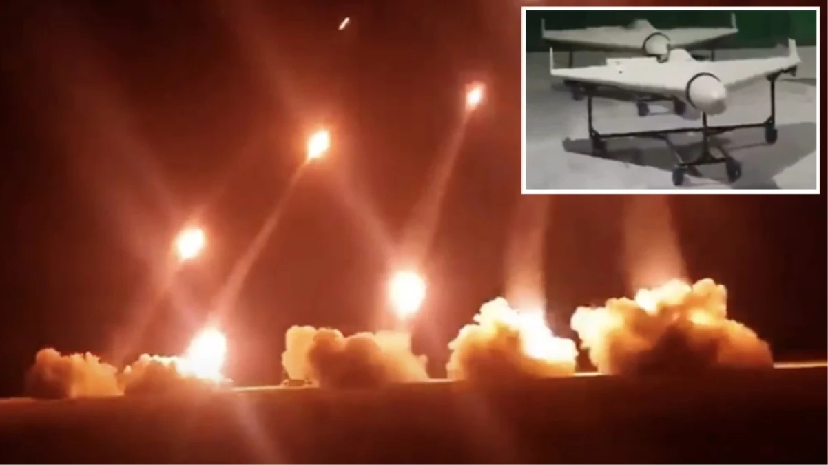 İran, İsrail\'i vurduğu İHA ve füzelerin videosunu paylaştı