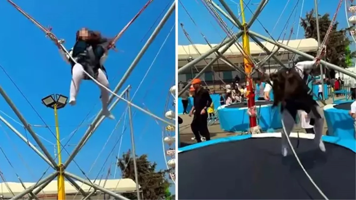 Lunaparkta salıncağın kemeri açıldı! Çocuk ölümden döndü