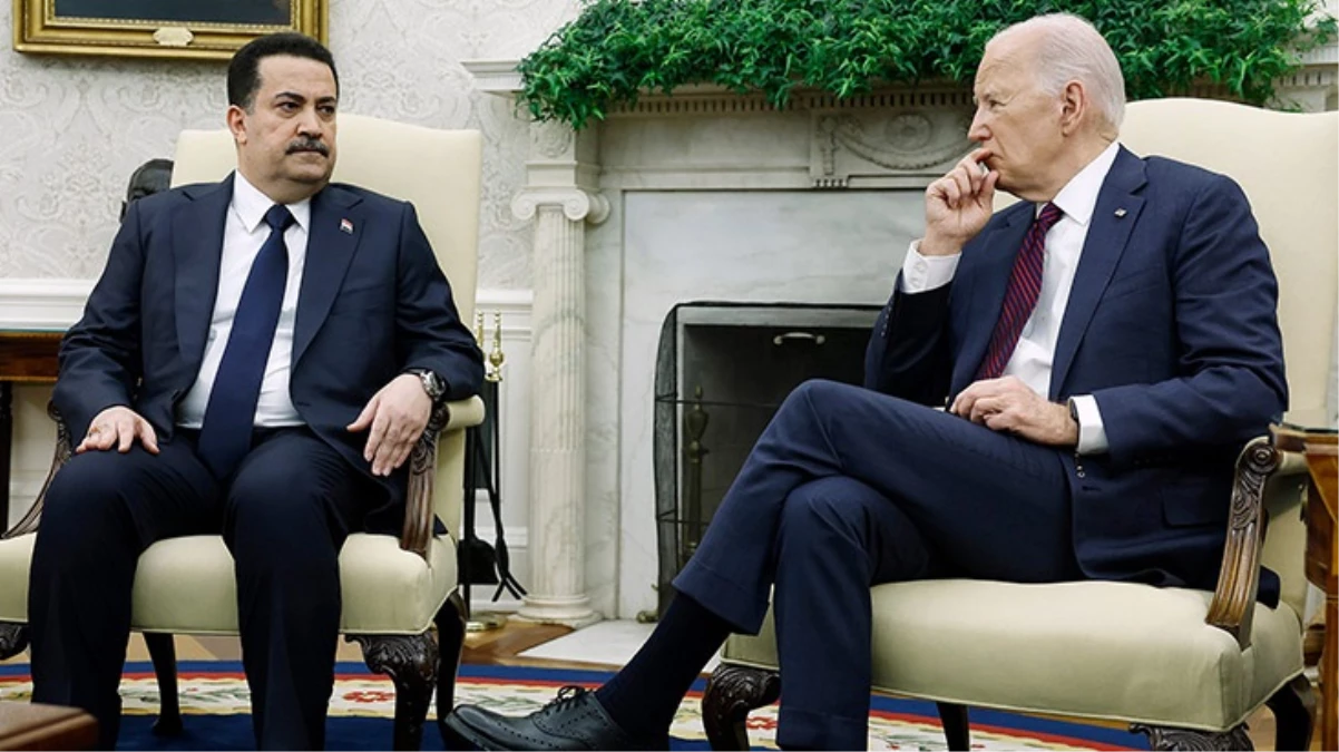 ABD Başkanı Biden, Irak Başbakanı ile görüşürken saatiyle oynadı
