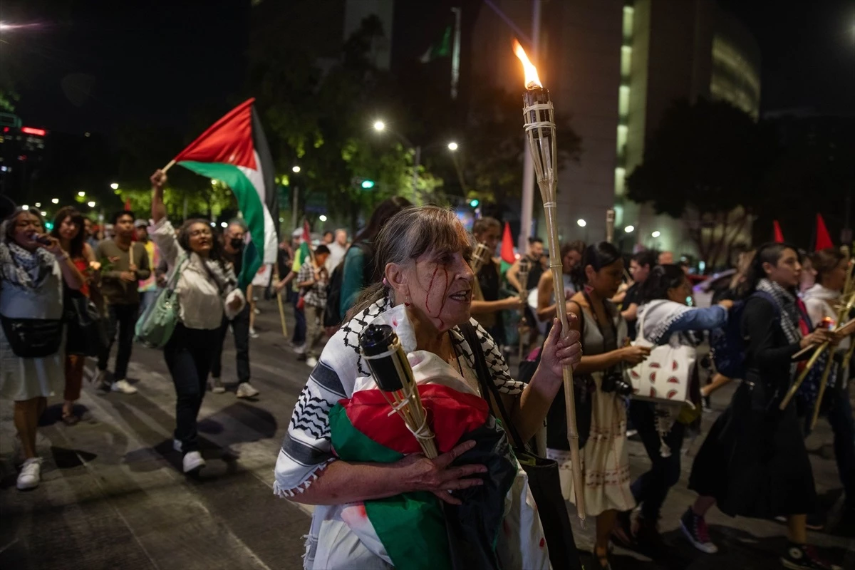 Meksika\'da İsrail\'in Gazze saldırılarına tepki gösterildi