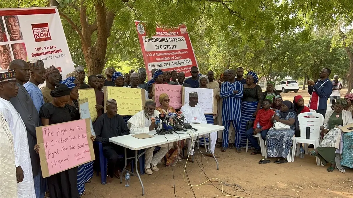 Nijerya\'da Boko Haram\'ın Chibok kentindeki kız öğrenci kaçırmasının 10. yılında protesto gösterisi