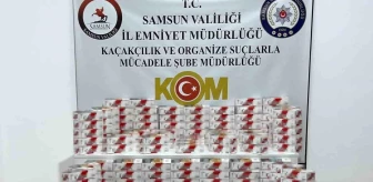 Samsun'da 77 bin 600 adet sahte bandrollü boş makaron ele geçirildi