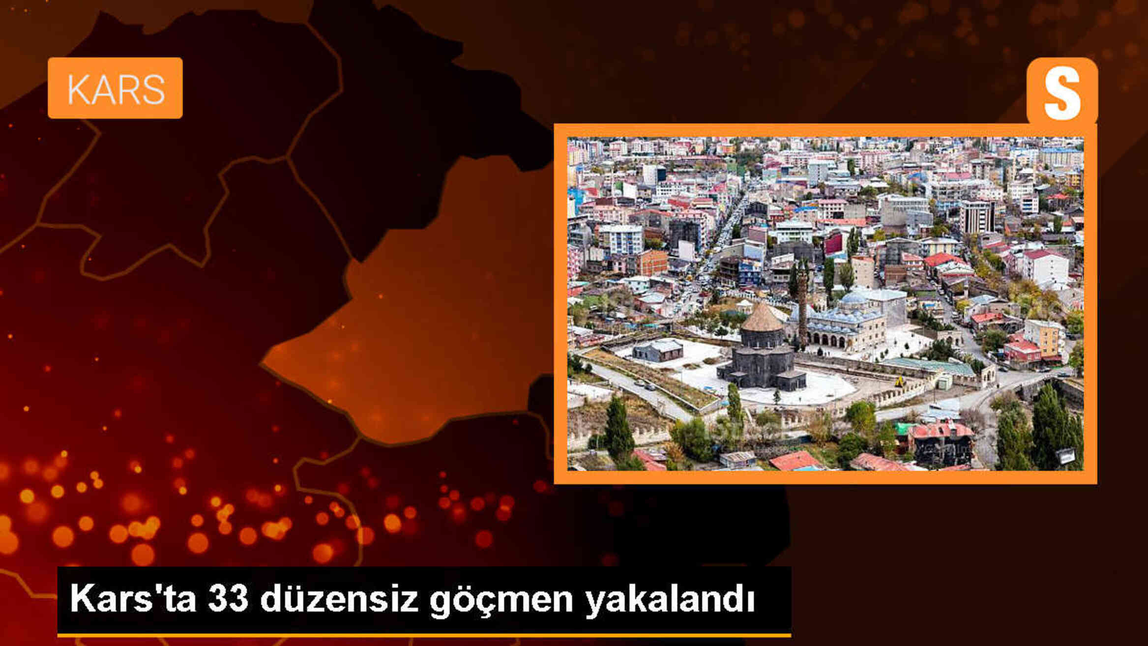 Kars\'ta 33 düzensiz göçmen yakalandı