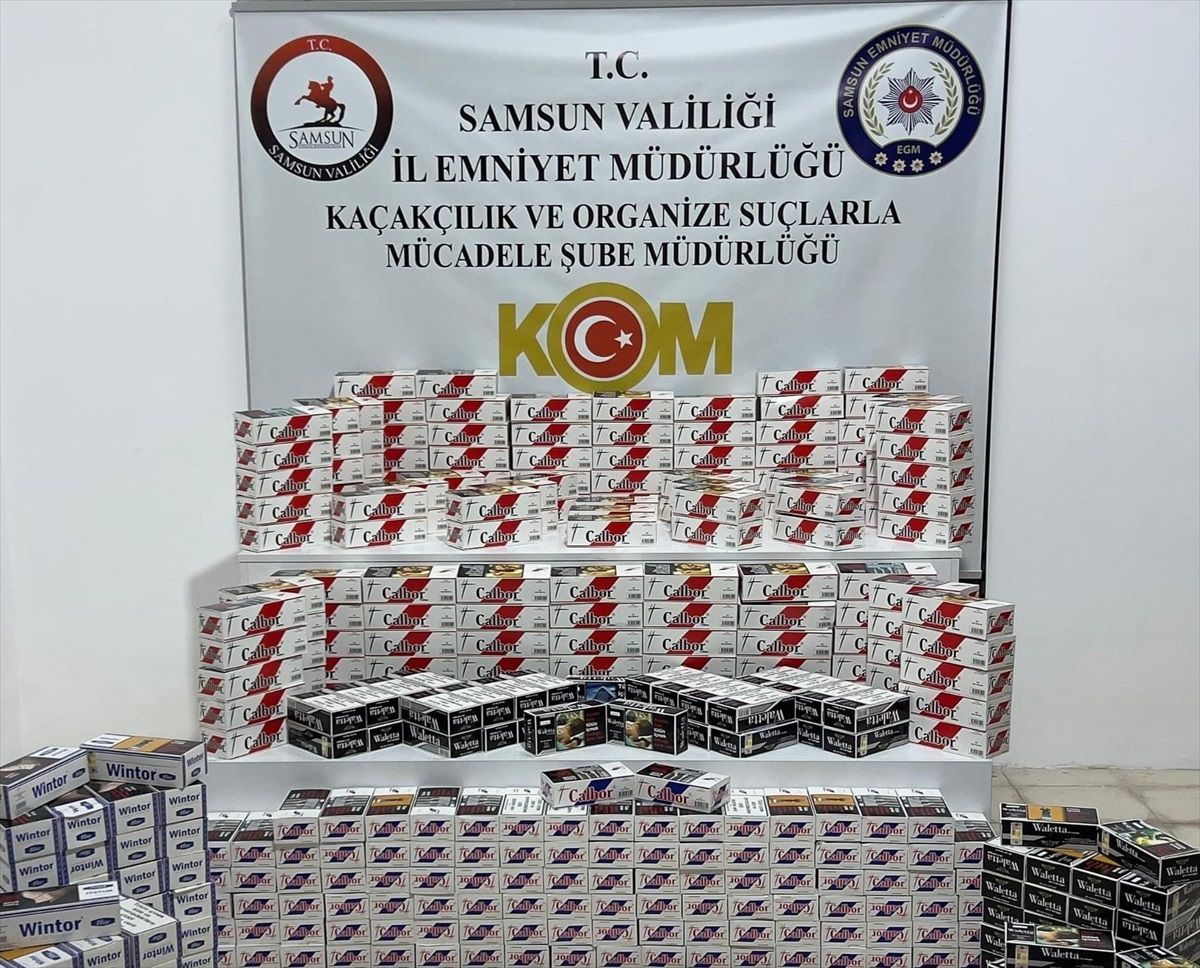 Samsun\'da 77 Bin 600 Sahte Bandrollü Makaron Bulundu