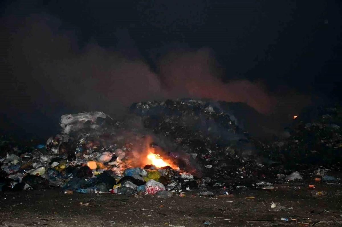 Artvin\'de çöp döküm sahasında gece yangın çıktı